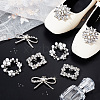 8Pcs 4 Styles Detachable Alloy Rhinestone Shoe Buckle Clips FIND-PH0021-57-5