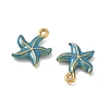 304 Stainless Steel Enamel Pendants STAS-L316-22G-04-2