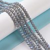 Electroplate Opaque Solid Color Glass Beads Strands X1-EGLA-A034-P4mm-L13-4