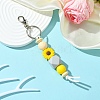 Sunflower Silicone Beaded Pendant Decorations KEYC-YW00063-04-1