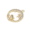 Brass Micro Pave Clear Cubic Zirconia Pendants FIND-B077-02G-01-2