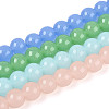 Imitation Jade Glass Beads Strands GLAA-N058-6mm-C01-1