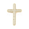 Brass Micro Pave Cubic Zirconia Beads KK-H203-11A-G-1
