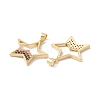 Brass Micro Pave Colorful Cubic Zirconia Pendants KK-G415-04G-3
