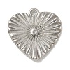 Anti-Tarnish 304 Stainless Steel Pendants STAS-Q334-23P-1