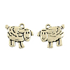 Tibetan Style Alloy Sheep Pendants X-TIBEP-36577-AS-RS-1