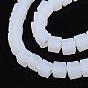 Frosted Imitation Jade Glass Beads Strands GLAA-N072-01A-C01-3