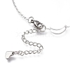 304 Stainless Steel Cable Chain Anklets AJEW-M026-07P-3