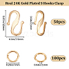 Beebeecraft 50Pcs Brass S Hook Clasps KK-BBC0008-85G-2