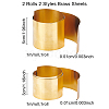 BENECREAT 2 Rolls 2 Styles Brass Sheets AJEW-BC0001-53-3