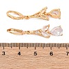 Brass Micro Pave Clear Cubic Zirconia Leverback Earrings EJEW-K300-46G-5