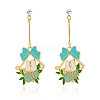 Alloy and Enamel Pendant Stud Earrings PW-WG3B231-02-1