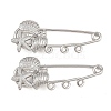 Shell Shape 304 Stainless Steel Safety Pins Brooch Findings SA-CBA098D-16J-P03-1