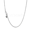TINYSAND Elegant Rhodium Plated 925 Sterling Silver Basic Chain Necklaces TS-N390-S-1