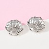 Brass Stud Earrings EJEW-R032-02P-3