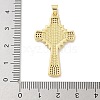 Brass Micro Pave Clear Cubic Zirconia Pendants KK-M300-09G-02-3