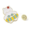 Summer Beach Cartoon Cat Enamel Pins JEWB-S034-03G-C-3