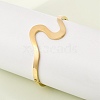 304 Stainless Steel Hinged Bangles for Women BJEW-D408-26G-1