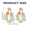 1Pair Round Acrylic Beaded Hoop Earrings EJEW-LP0008-002-2