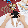 SUPERFINDINGS 2Pcs Iron & Felt Fashion Tassel Epaulette AJEW-FH0004-04B-3