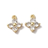 Brass with Glass Rhinestone Charms KK-B079-17G-1