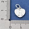 925 Sterling Silver Heart with Capital Letter Charms STER-S009-13R-S-3