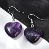 Natural Amethyst Dangle Earrings EJEW-E218-06P-2