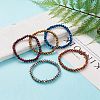 Electroplate Glass Beads Stretch Bracelets BJEW-JB05794-6