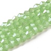 Imitation Jade Electroplate Glass Beads Strands LS-EGLA-F029-J4mm-A01-1