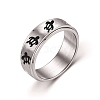 Rotating Titanium Steel Anxiety Relief Ring for Women Men PW-WG4928D-11-1