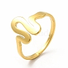 Ion Plating(IP) 304 Stainless Steel Snake Adjustable Ring for Women RJEW-B027-25G-1