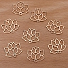 Alloy Hollow Lotus Flower Links Connector Charms PW-WG102FB-03-1