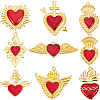 SUNNYCLUE 18Pcs 9 Styles Alloy Enamel Pendants ENAM-SC0005-06-1