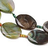 Natural Banded Agate Beads Strands G-P605-L02-04-5