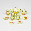 Porcelain Miniature Teapot Cup Set Ornaments PORC-PW0001-053B-1