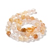 Natural Yellow Hematoid Quartz/Golden Healer Quartz Beads Strands G-G030-A01-01-3