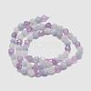 Natural Aquamarine & Rose Quartz & Amethyst Beads Strands G-K303-B07-8mm-2