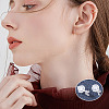 Boutigem 60 Sets 6 Style Crown & Cross & Swan & Vortex Transparent Resin Stud Earrings for Women EJEW-BG0001-02-17