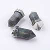 Natural Labradorite Pointed Pendants G-E442-03N-1