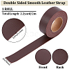 2M PVC Double Face Imitation Leather Ribbons SRIB-WH0011-127B-02-2