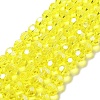 Electroplate Transparent Glass Beads Strands EGLA-A035-T8mm-A03-1