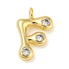 Rack Plating Brass Micro Pave Cubic Zirconia Pendants KK-A200-24G-F-1