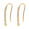 Brass Micro Pave Clear Cubic Zirconia Earring Hooks KK-G516-04G-1