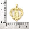 Brass Pendants with Cubic Zirconia KK-D536-01G-3