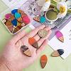 16Pcs 8 Styles Transparent Resin & Walnut Wood Pendants RESI-SZ0001-84-6