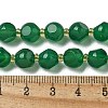 Natural Green Onyx Agate(Dyed & Heated) Beads Strands G-K387-A05-02-5