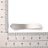 Non-Tarnish 304 Stainless Steel Brushed Curved Rectangle Connector Charms STAS-R222-03P-3