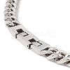 304 Stainless Steel Curb Chains Necklace for Women NJEW-E155-02P-01-3