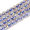 Crackle Transparent Glass Beads Strands GLAA-N030-8mm-01D-1