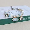 Cute Cartoon Sheep Alloy Enamel Three Layer Multi-strand Charm Bracelets for Women TU6041-4-1